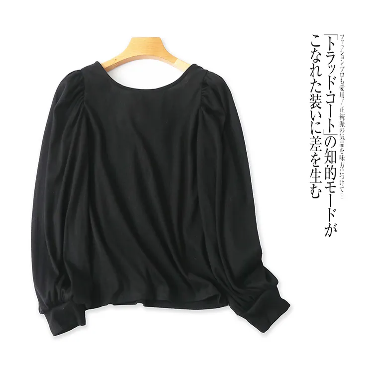 C56D2外贸欧美单女士薄款针织衫圆领套头甜美洋气女生打底衫长袖