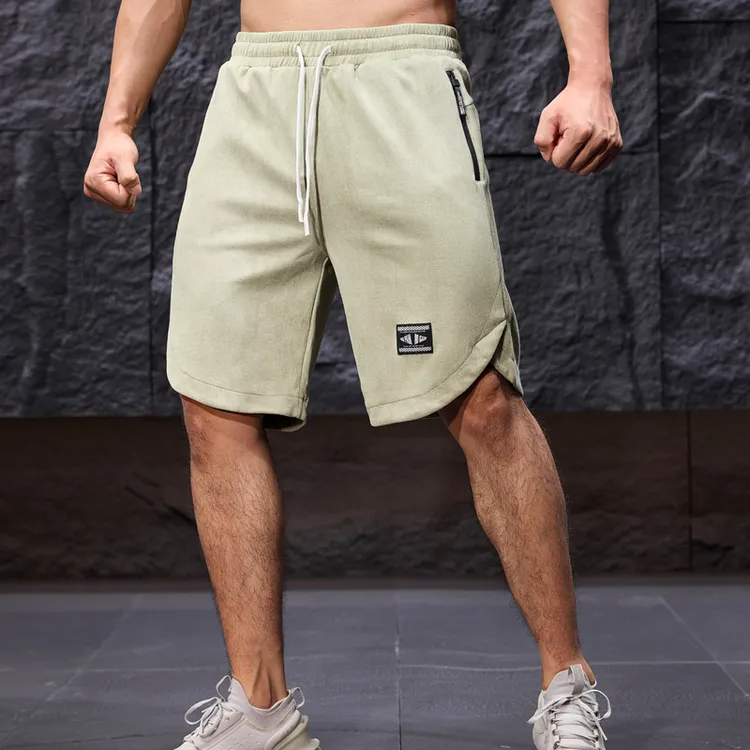 WORKOUT WOLF/撸铁狼宽松运动短裤男士透气跑步训练健身五分裤