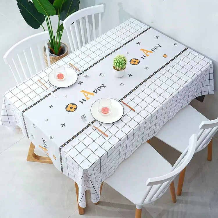 【新源】桌布茶几布防水防油防烫免洗简约家用长方形桌布台布茶几垫