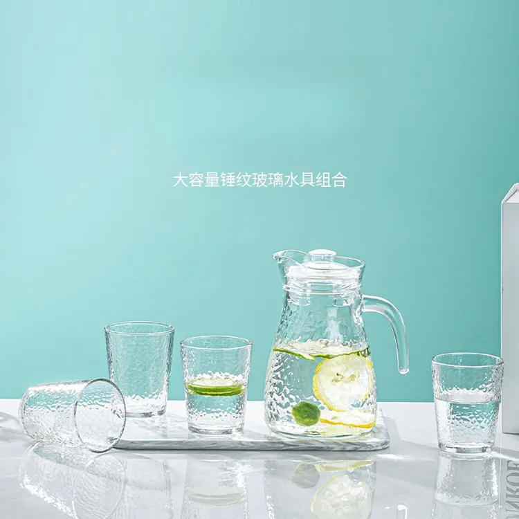 1壶4杯耐热果汁冷水壶套装玻璃杯大容量高颜值客厅玻璃杯保温壶