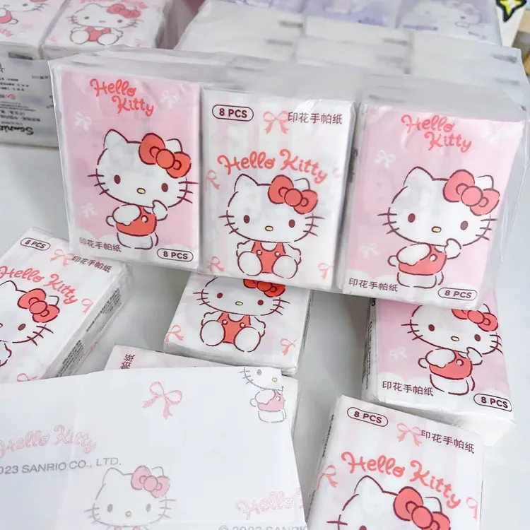 卡通hellokitty纸巾小包便携式凯蒂猫印花手帕纸巾学生儿童餐巾纸