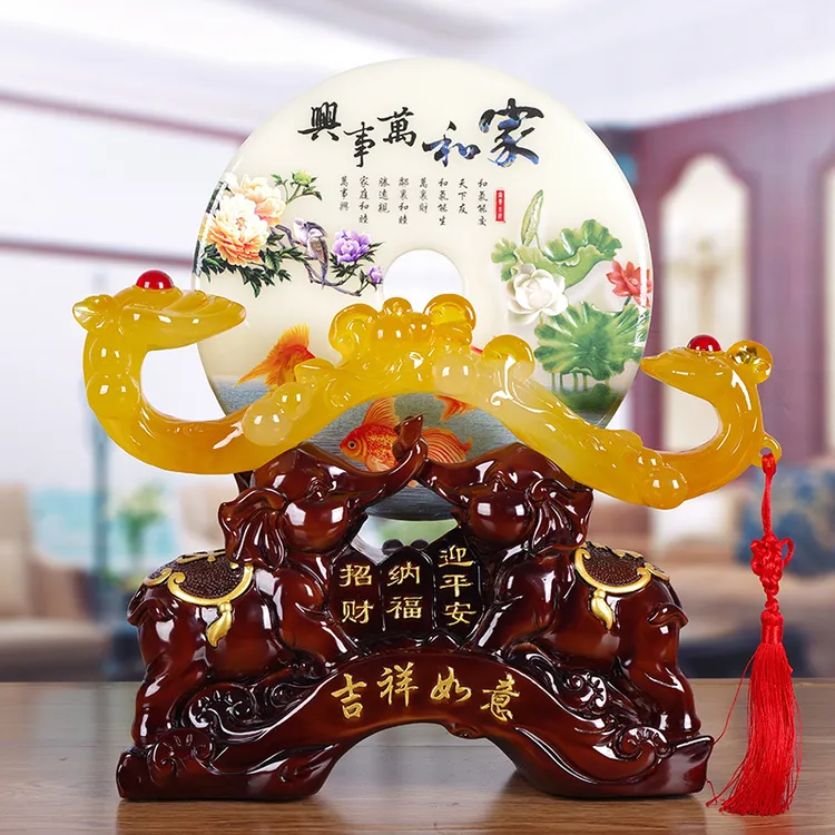 平安扣摆件如意装饰品家居客厅新房乔迁新居电视柜摆件送朋友礼品
