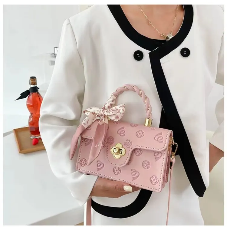 diy手工自制编织包包 手缝小香风甜美手提斜跨包包 送闺蜜女友