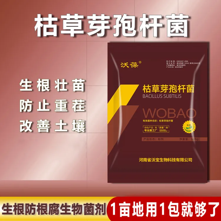 枯草芽孢杆菌防根腐病立枯青枯土传病害微生物菌剂高活性生物菌肥