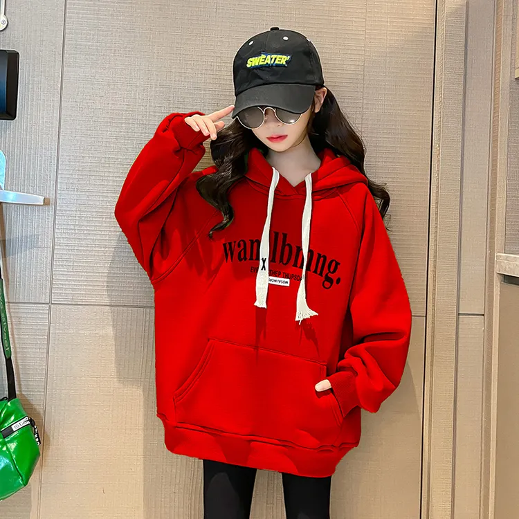 女童春装卫衣2024新款中大童8-15岁洋气韩版儿童6-12岁百搭上衣潮