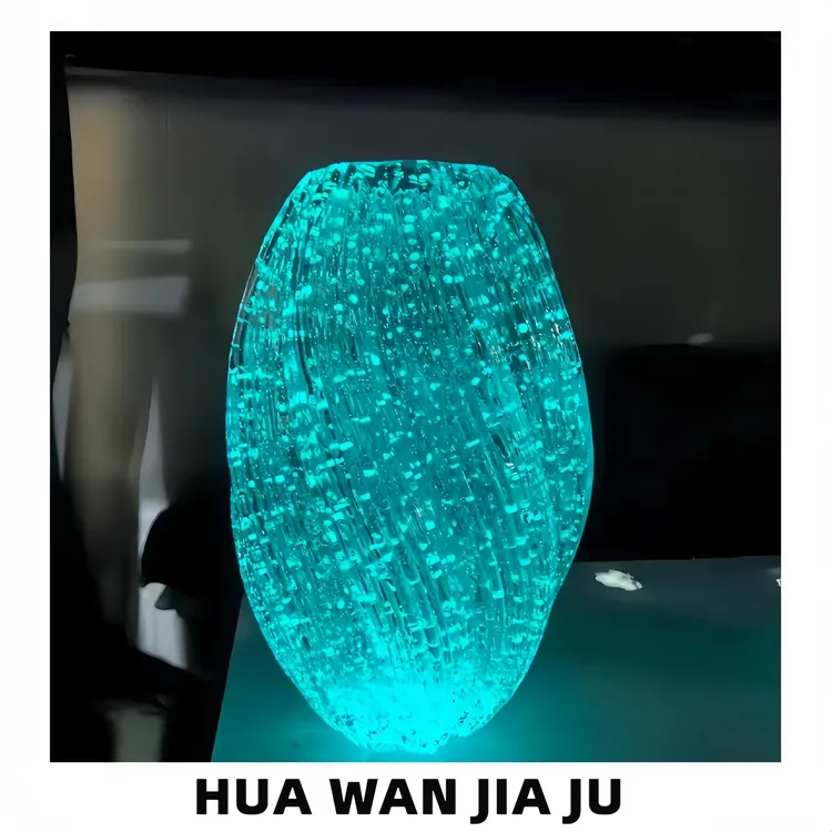 荧光麦芽糖 | 轻奢简约夜光玻璃花瓶摆件水养鲜切花玫瑰百合摆件