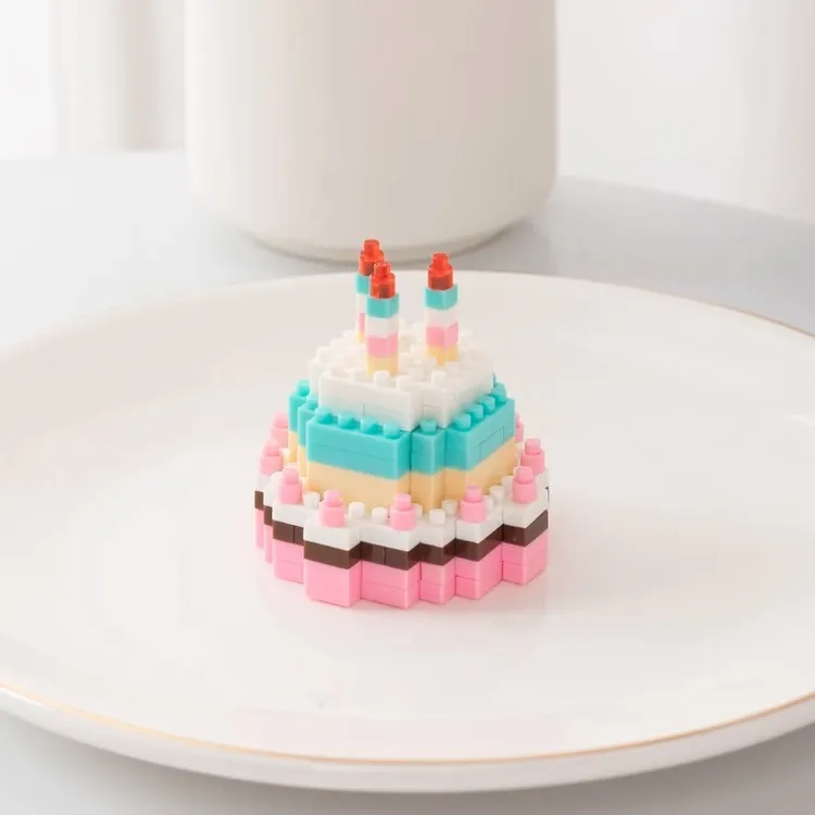 【生日礼物】微型小颗粒拼装积木成年益智玩具生日女孩礼品小蛋糕