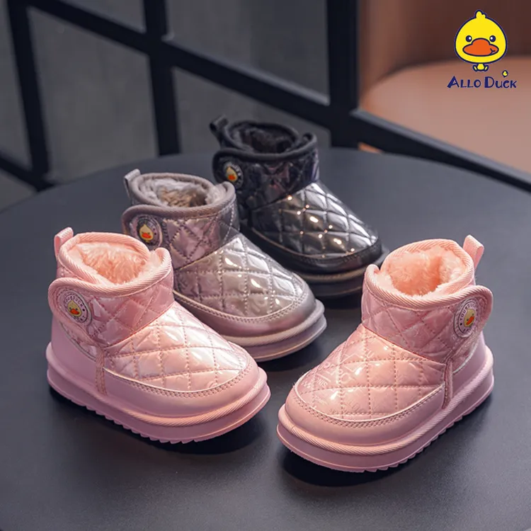 儿童雪地靴冬季大棉女宝宝加绒防水学生保暖防滑男童时尚中大童