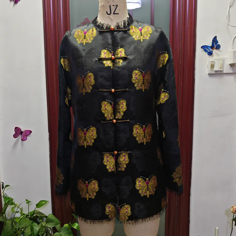 宋锦金蝶流光常服，新中式雅致不凡尽显风华