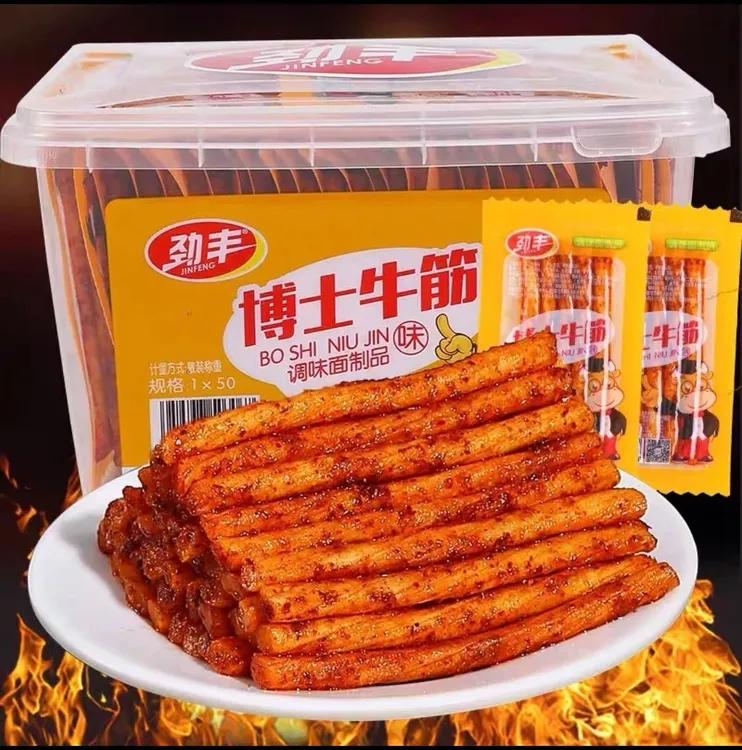 【新人福利】劲丰博士牛筋辣条辣片麻辣8090后儿时怀旧豆筋零食美味