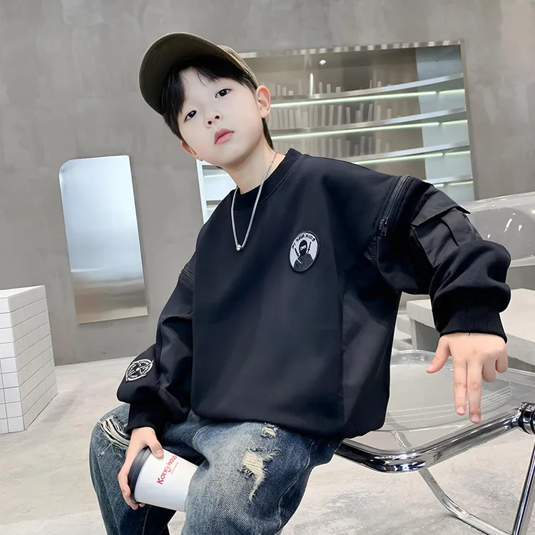卫衣男童6-12岁春秋2025新款儿童秋装上衣男孩潮服中大童打底衫