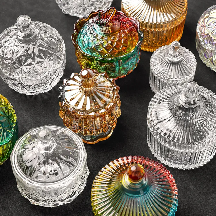 水晶消磁净化碗糖果盅首饰储纳罐家用容器收纳盒消磁碗摆件碎石