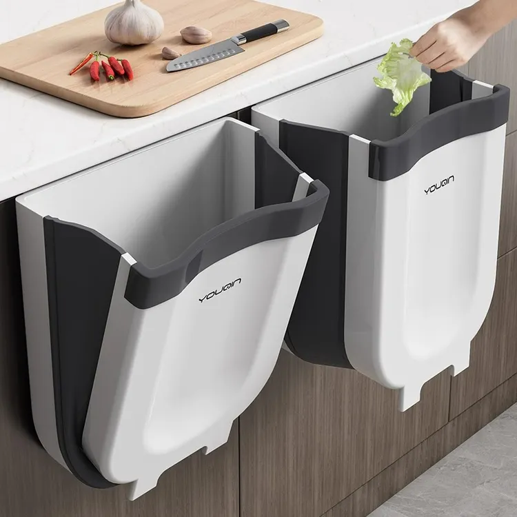厨房垃圾桶家用挂式大容量折叠卫生间客厅客厅橱柜专用卫生桶壁挂