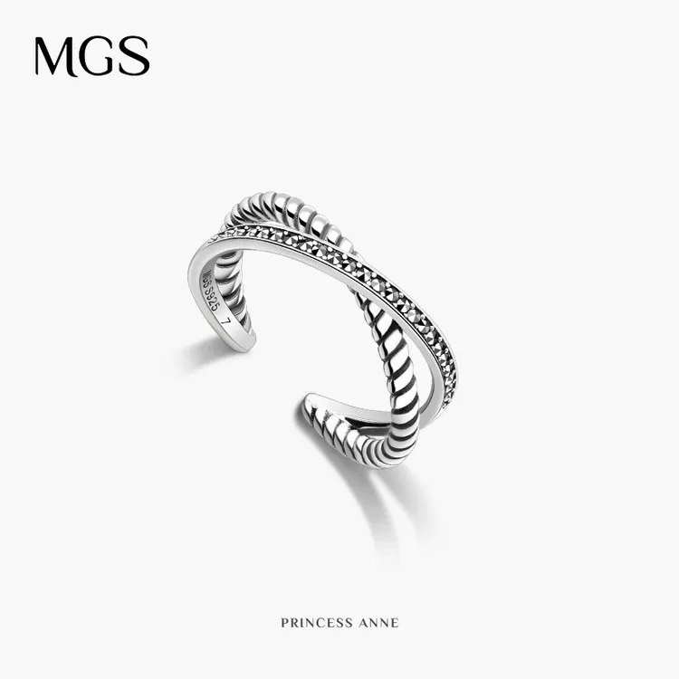 MGS/曼古银 925银戒指 安妮公主系列链条戒指(多样性发货其一)