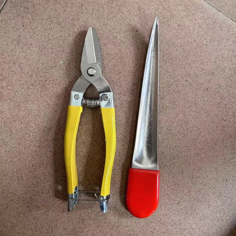 龙纹撬刀带护手剪刀耐磨编筐编手提篮工具不锈钢挑刀编修复工具