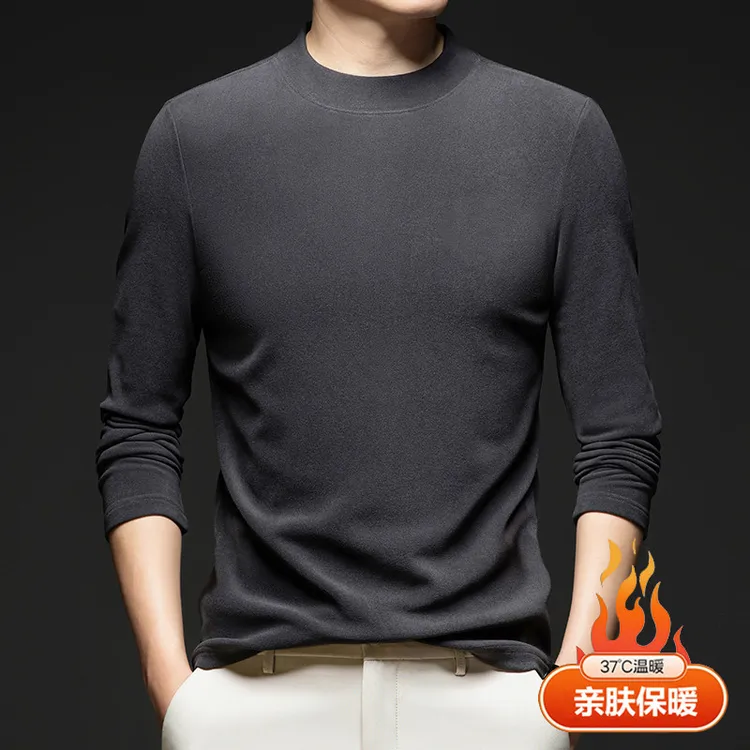 新款卫衣秋冬连帽保暖爆款双面磨毛立领加厚不起球时尚男休闲加绒