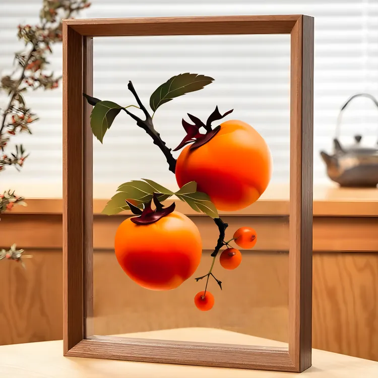 [心想柿成]新中式摆件装饰画送礼送朋友客厅玄关家居店铺装饰挂画