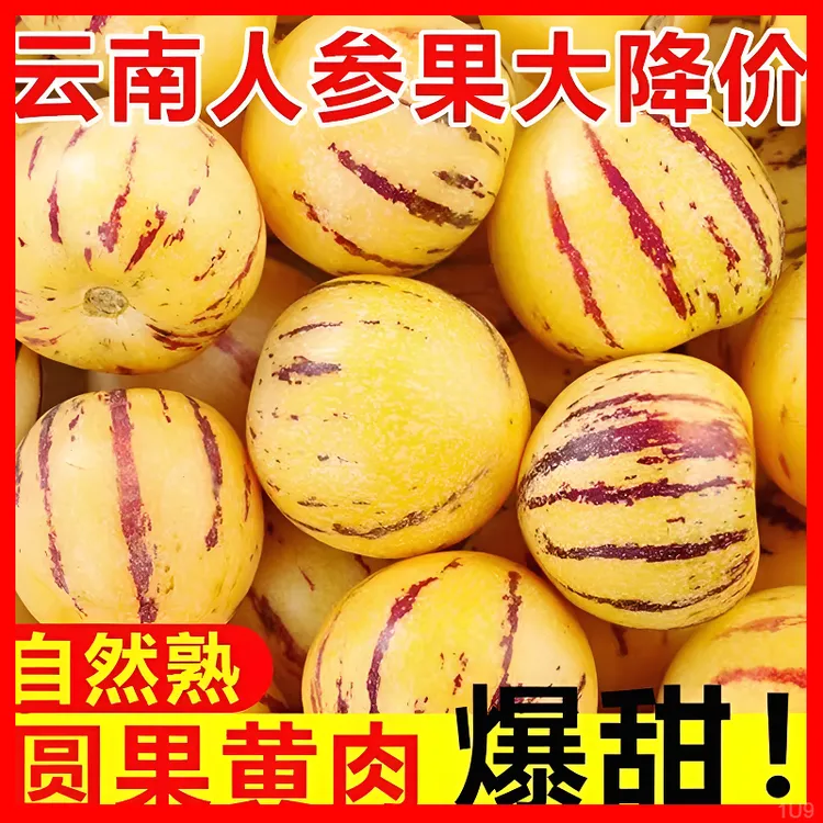 云南爆汁黄肉人参果圆果当季新鲜现摘水果人生心果石林特产香包赔商品图