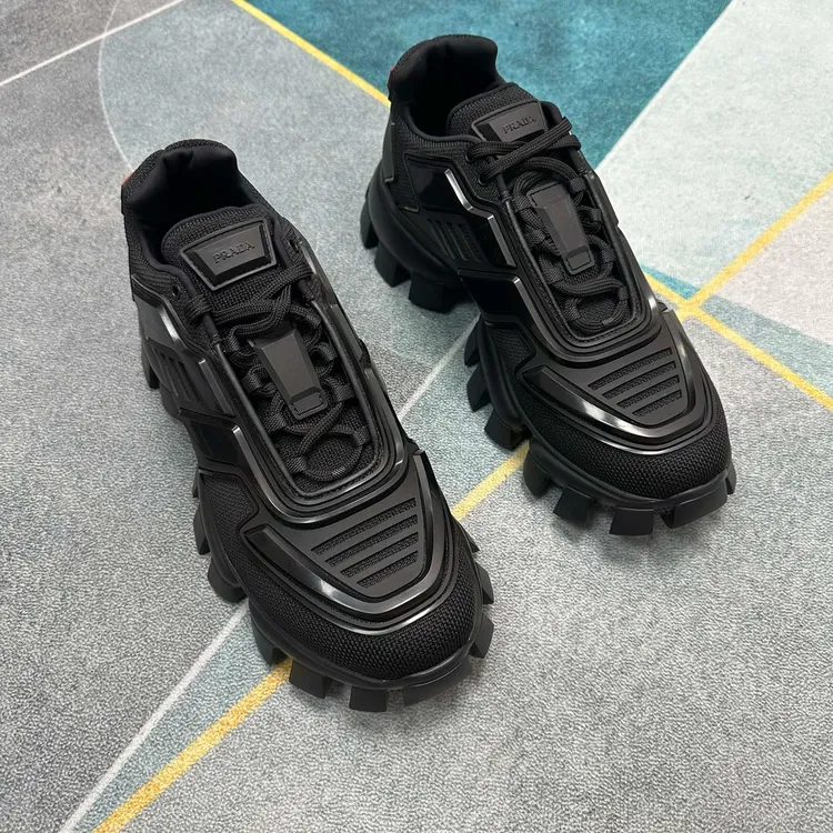 全新未使用 Prada/普拉达 男士黑色休闲鞋变形金刚PX149时尚百搭