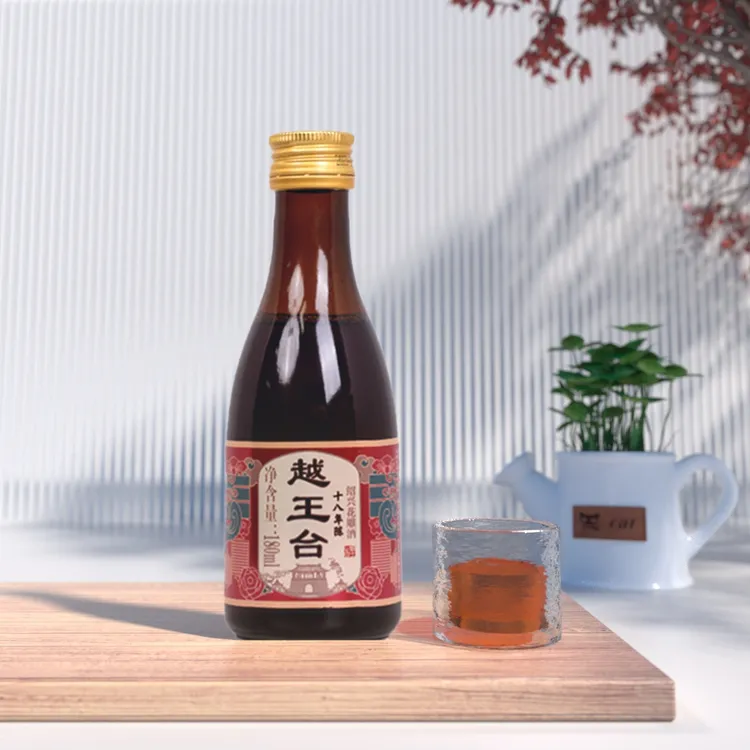 越王台绍兴花雕酒纯粮黄酒纯粮酿造手工十八年陈酿180mll单瓶装