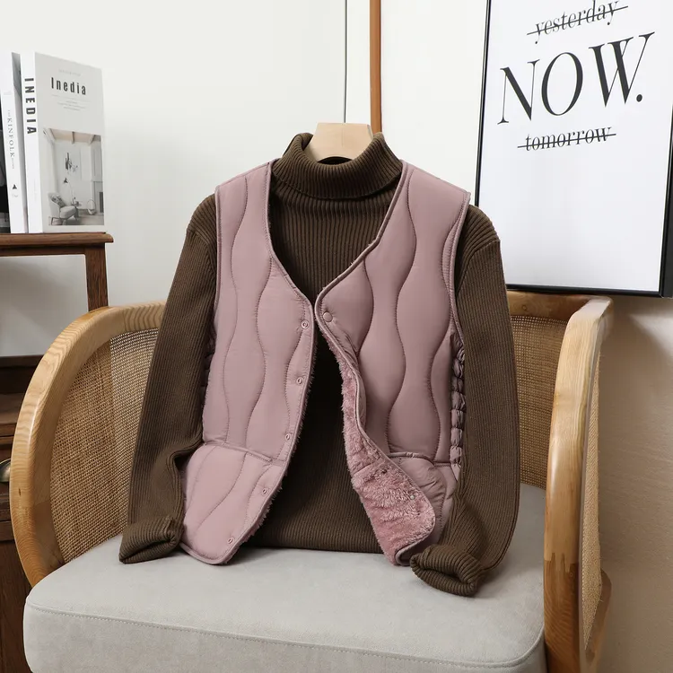 加绒加厚棉马甲女短款2025新款秋冬爆款轻薄马夹修身保暖贴身背心