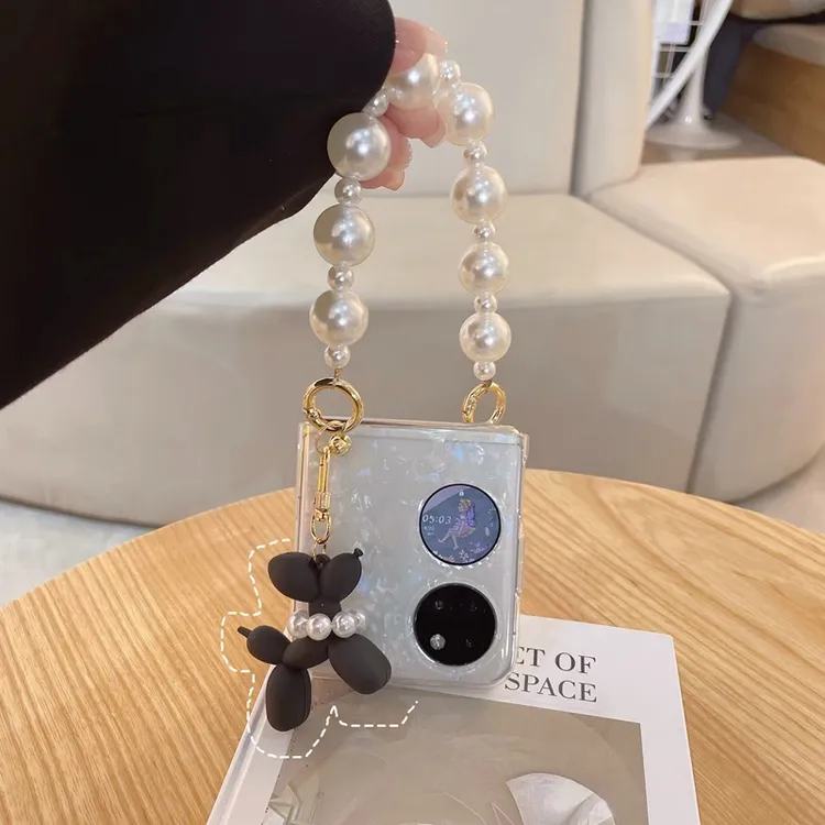 华为p50pocket手机壳pocket2女士透明全包手提超薄新款防摔保护套
