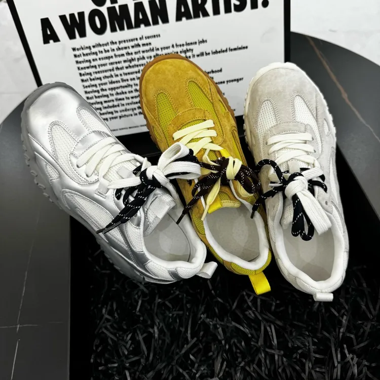 【陈大粒】5.5厘米～复古邮差德训鞋网面透气双鞋带户外休闲百搭女鞋