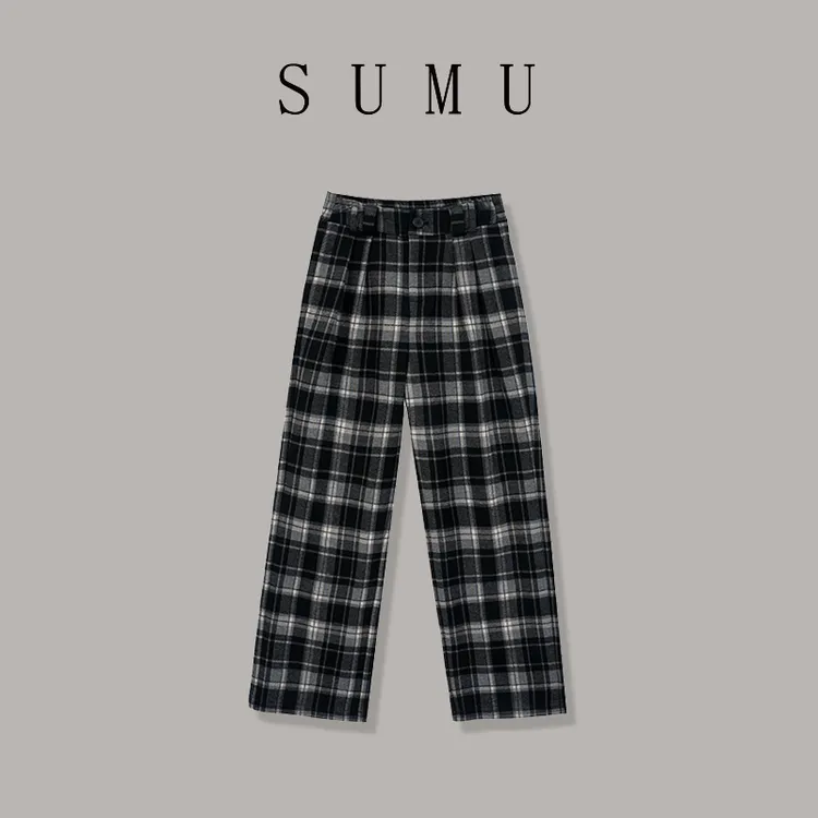 宿慕SUMU 女款休闲裤 9-15 秋季2024新款时尚百搭休闲裤1210