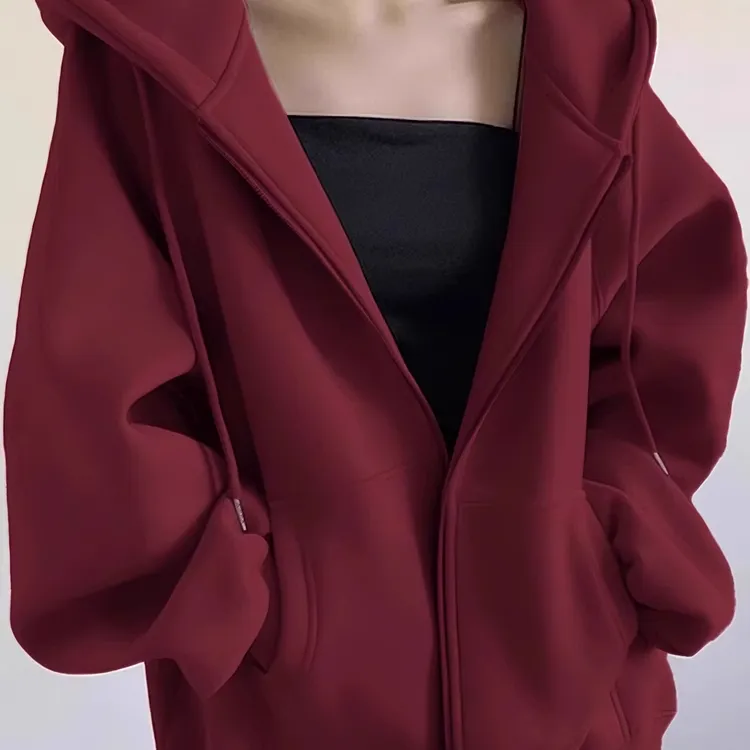 早春运动休闲美拉德纯棉卫衣外套女春秋ins百搭复古棒球服