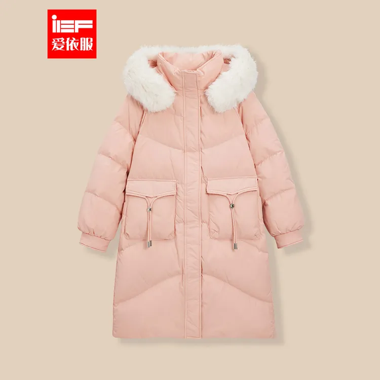 IEF/爱依服2025冬季新款【小个子】简约羽绒别致中长外套流光风