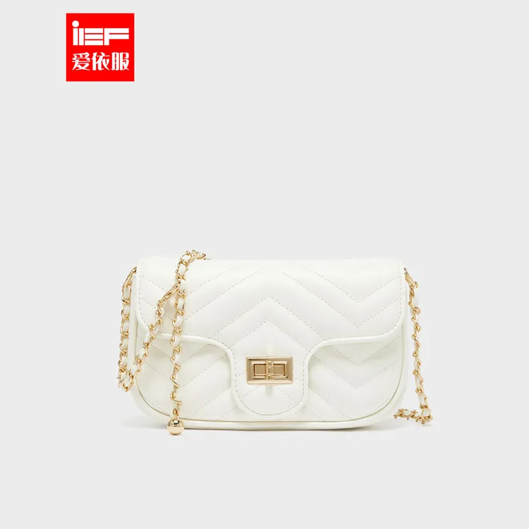 IEF/爱依服单肩包时尚小众菱格百搭小方包