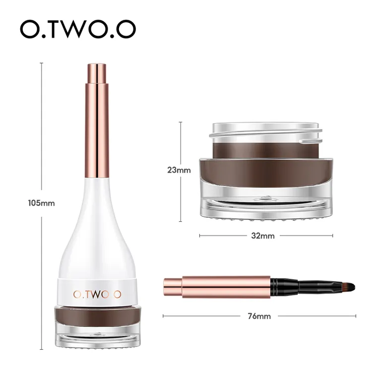 O.TWO.O自然塑型染眉膏持久不易掉色染眉膏4色彩妆