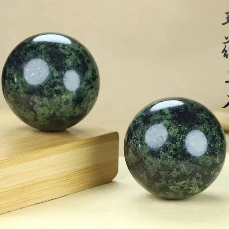 药玉石强磁药王石手球健身球中老年圆球康复手球西藏保健球黑色