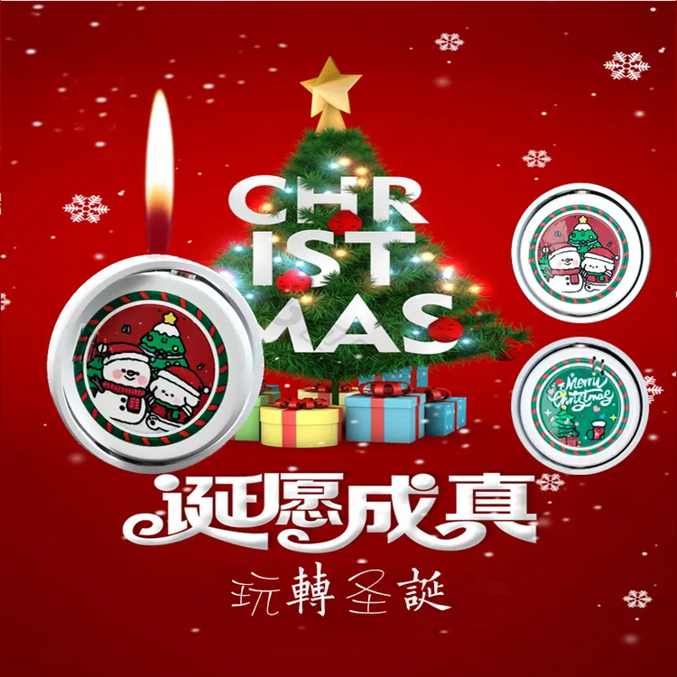 圣诞定制转大钱打火机创意旋转个性礼物送男友解压神器圆形打火机