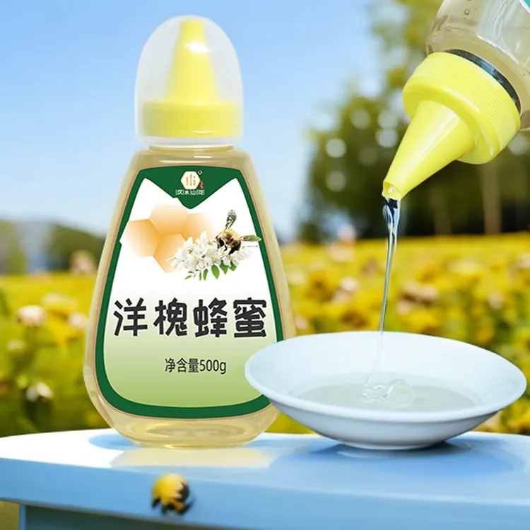 【拍1发2】汉水山花洋槐蜜500g尖嘴瓶方便食用成熟正品蜂蜜