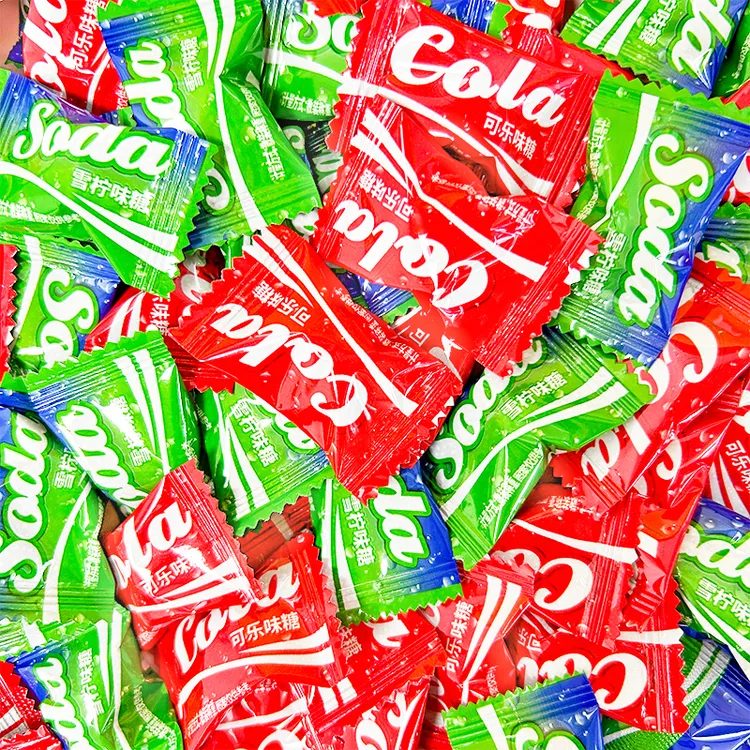 爆款网红汽水味糖果可乐味雪碧味糖果酒店招待网红休闲糖果零食