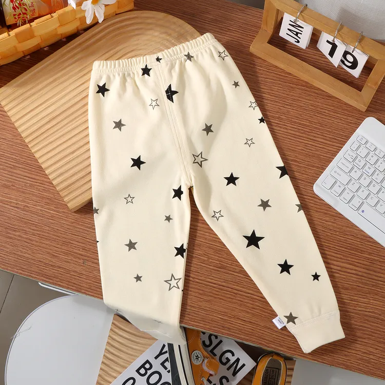 纯棉秋裤打底裤睡裤线裤家居裤卡通儿童男童女宝宝婴儿a类春秋款