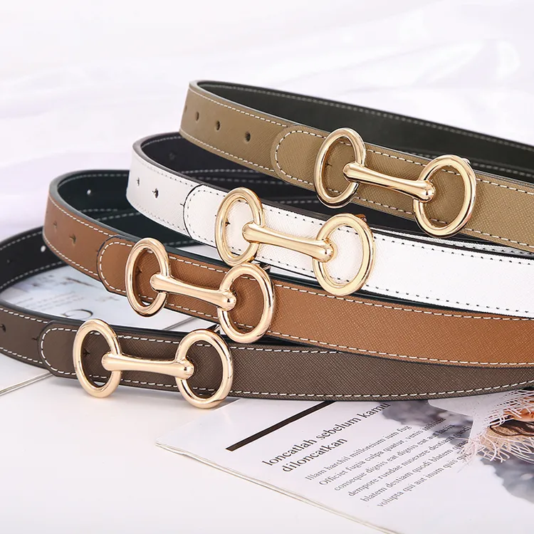 双面可用网红女士腰带时尚百搭皮带真皮ins风装饰双面腰带裤带