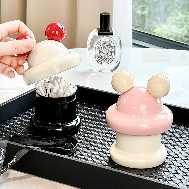 庄子然牙签盒轻奢高级家用棉签筒2024新款创意高档可爱牙线收纳盒