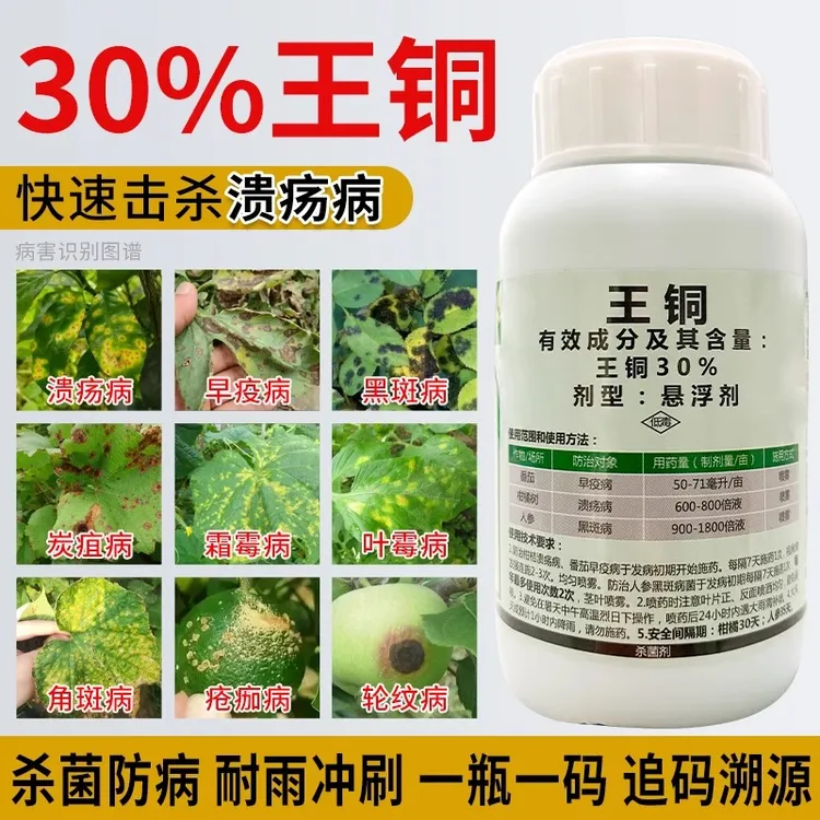 30%王铜杀菌剂细菌性黑斑病炭疽病果树蔬菜柑橘溃疡病专用药农药