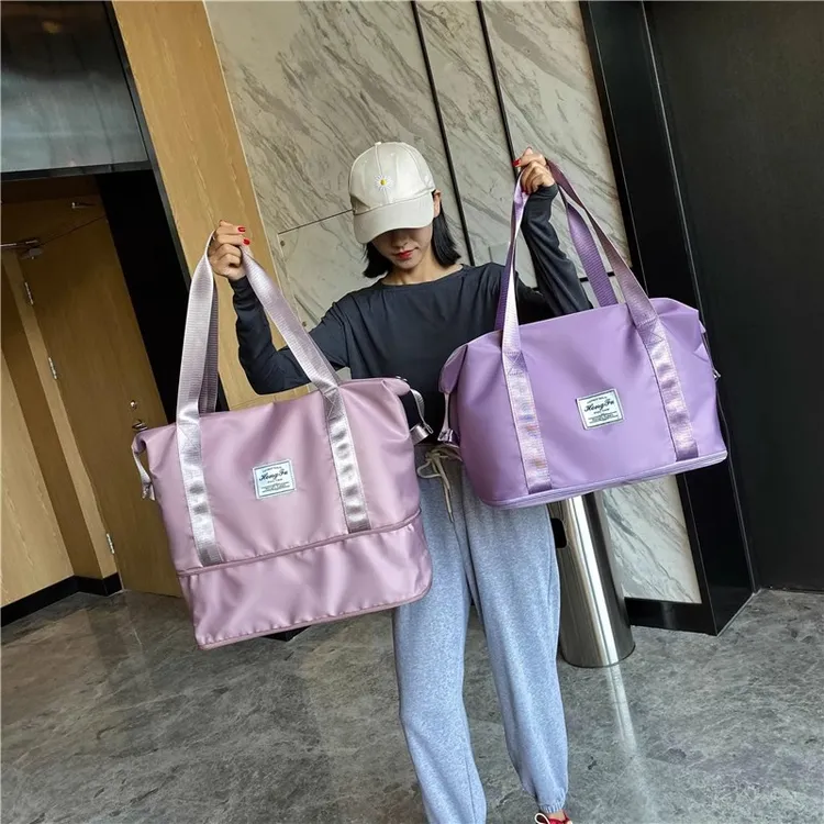 轻便加厚便携防水干湿分离单肩多功能健身旅行包女外贸出口双拉头