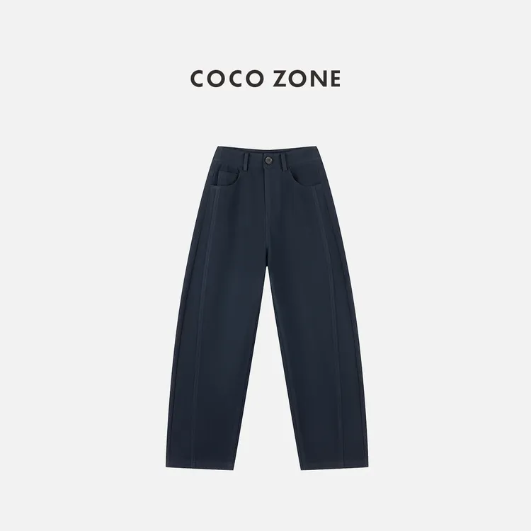 COCO ZONE 刘一一“王牌弯刀裤”女士百搭休闲裤纯色直筒裤CC2C1732