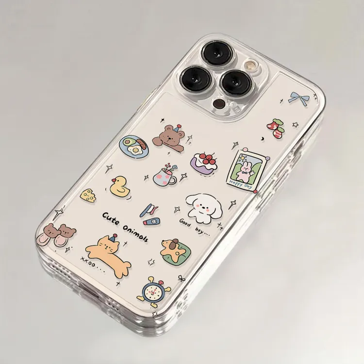 小动物合集iPhone15手机壳14苹果13透明12小米vivo华为oppo全包软
