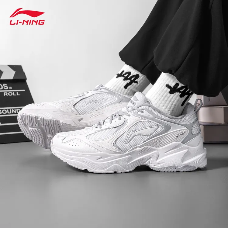 李宁男鞋老爹鞋秋季透气时尚低帮经典官方正品简约复古休闲运动鞋