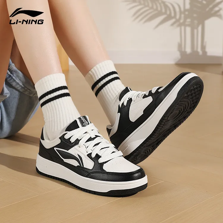 李宁天迹板鞋女鞋2025秋冬新款增高厚底鞋子休闲鞋黑白运动小白鞋