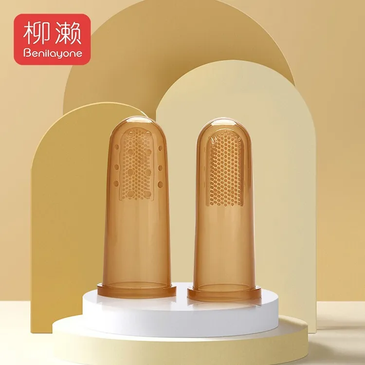 柳濑手指套牙刷婴儿卡通儿童硅胶软毛宝宝乳牙清洁器洁牙齿新生儿