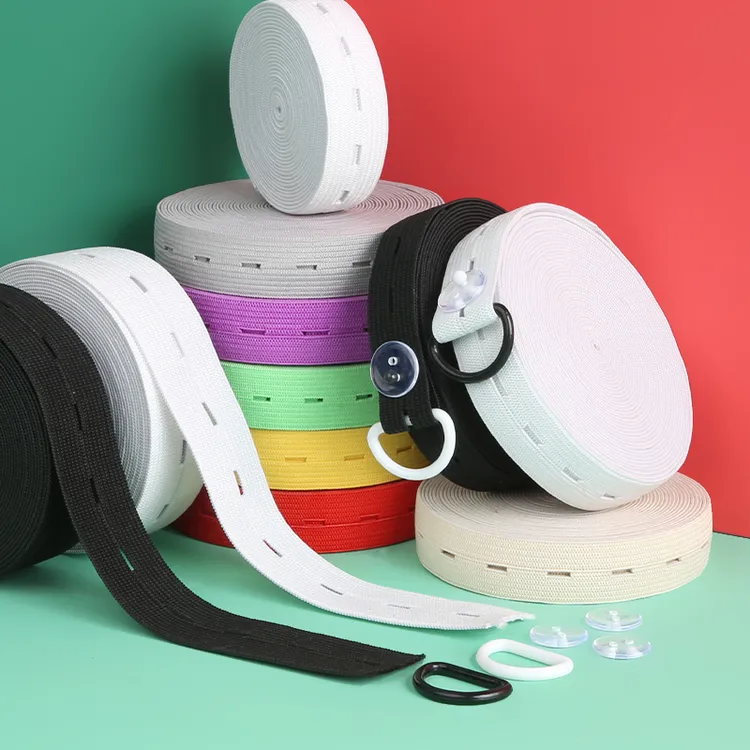 孕妇扣眼松紧带裤子裤腰卡扣可调节橡筋配件衣服宽扁皮筋弹力抽绳