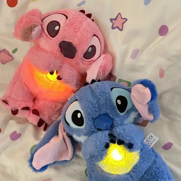 会呼吸的史迪仔毛绒玩具发光公仔呼吸熊送女友陪伴安抚声光玩偶