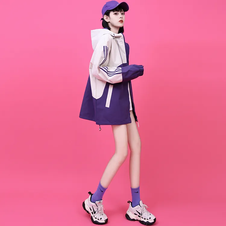 【红人上新】三合一中长款户外冲锋衣外套女2025春秋季新款情侣夹克