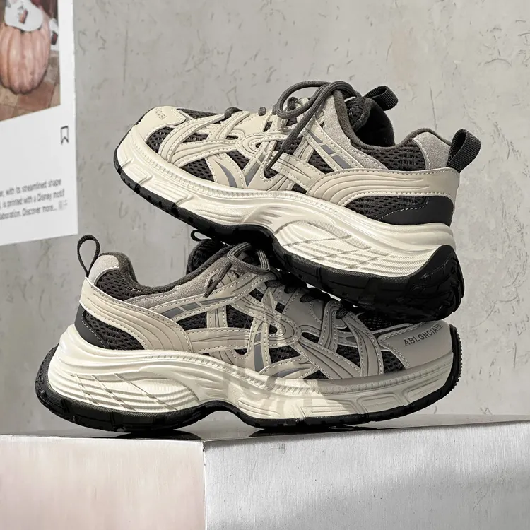 加绒老爹鞋女真皮厚底保暖运动休闲鞋2024冬季新款韩版百搭增高鞋